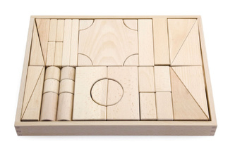 Dřevěná sada kostek