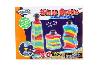 Výroba z písku skleněné lahvičky