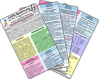 COPD - Beatmung (NIV - NPPV - Nichtinvasive Beatmung & Invasive 'maschinelle' Beatmung),  Medizinische Taschen-Karte