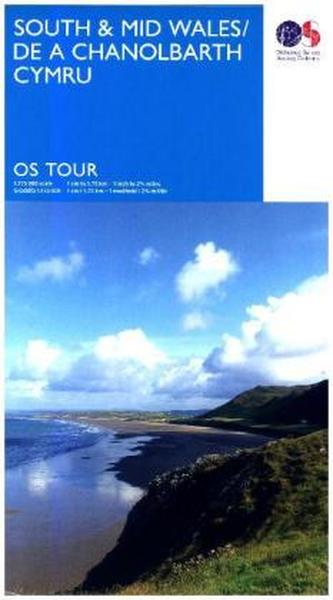 Touring Map South & Mid Wales / De a Chanolbarth Cymru