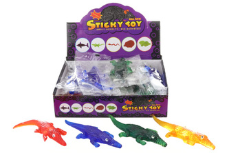 Gumový lepící krokodýl (1 kus)