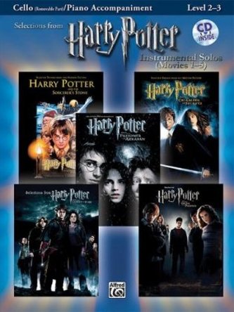 Selections from Harry Potter Movies 1-5, w. Audio-CD, for Cello and Piano Accompaniment