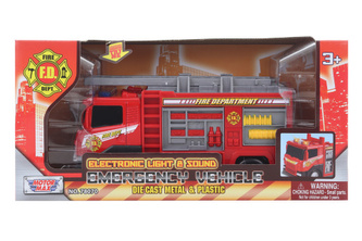 Kovové hasičské auto na baterie