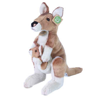 Plyšový klokan s mládětem, 32 cm, ECO-FRIENDLY