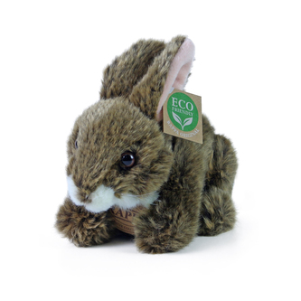 Plyšový králík hnědý ležící, 17 cm, ECO-FRIENDLY
