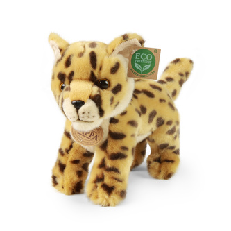 Plyšový gepard mládě stojící s tvarovatelnými končetinami, 22 cm, ECO-FRIENDLY