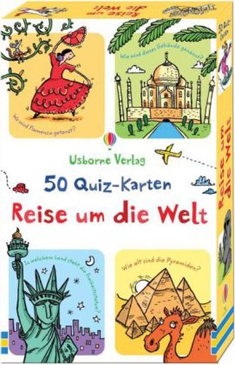 50 Quiz-Karten: Reise um die Welt (Kinderspiel)