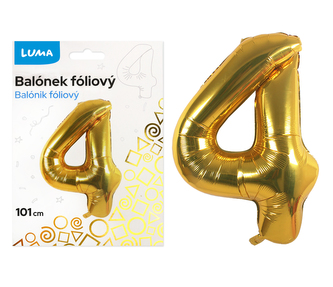 Foliová číslice - zlatá 4