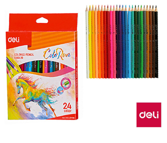 Pastelky DELI trojhranné ColoRun 24 barev EC00320