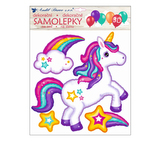 Samolepka na zeď 3D balónková jednorožec 30 x 30 cm