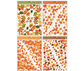 Okenní fólie rohová 42x30 cm, podzimní listí, 976