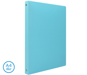 Pořadač LUMA A4 pastel  4 kroužkový modrý