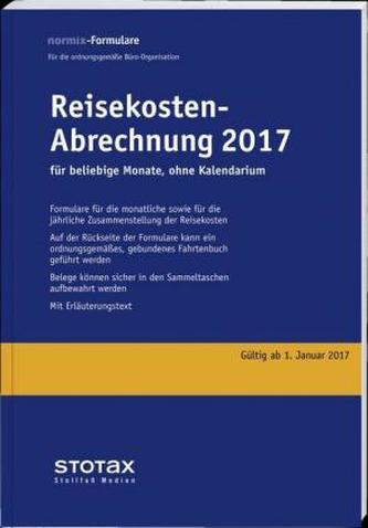 Reisekosten-Abrechnungen 2017 ohne Kalendarium