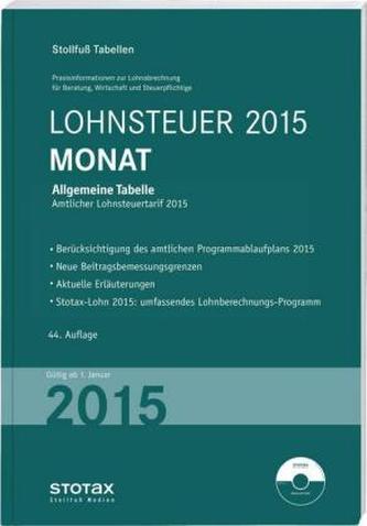 Lohnsteuer 2015 Monat - Sonderausgabe Dezember, m. CD-ROM