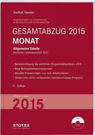 Gesamtabzug 2015 Monat - Sonderausgabe Dezember, m. CD-ROM