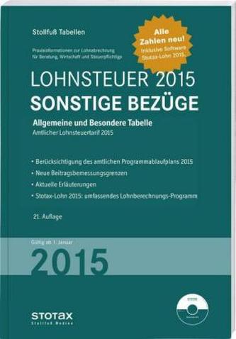 Lohnsteuer 2015 Sonstige Bezüge - Sonderausgabe Dezember, m. CD-ROM