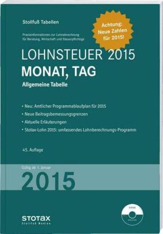 Lohnsteuer 2015 Monat, Tag - Sonderausgabe Dezember, m. CD-ROM
