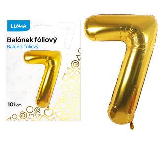Foliová číslice - zlatá 7