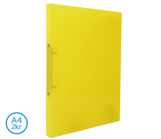 Pořadač LUMA A4 diagonální 2 kroužkový žlutý