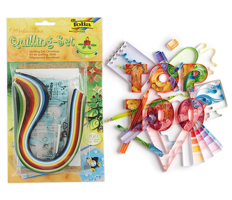 Folia paper Velká sada na Quilling - Vánoční motivy 290 dílná