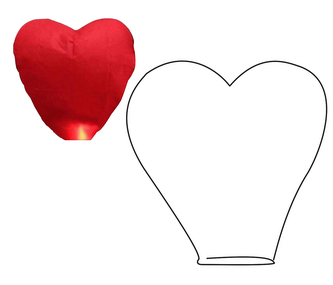 Lampion štěstí srdce LUMA