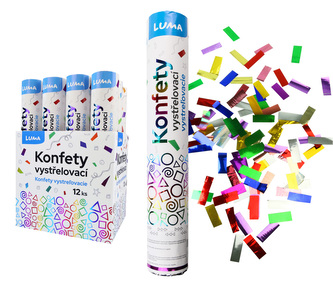 Konfety vystřelovací 30cm fóliové barevné LUMA