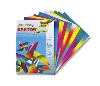 Papír KREATIV  duhový oboustranný 200g 10ks