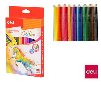 Pastelky DELI trojhranné ColoRun 36 barev EC00330