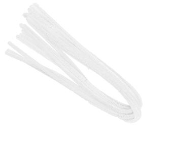 Drátek žinylka 500 x 8mm 10ks - bílý LUMA