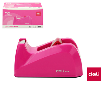 Odvíječ lepící pásky stolní DELI do 18mm E814A růžový