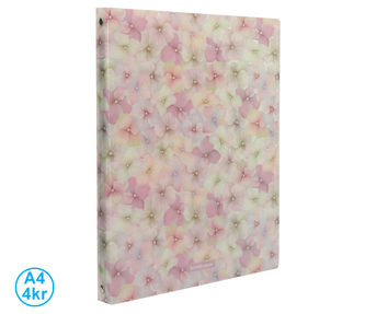 Pořadač A4 4 kroužkový KVĚTY