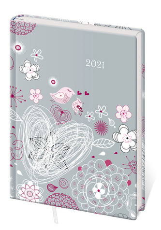 Diář 2021 A5 LYRA denní L348 Birds