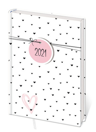 Diář 2021 B6 LYRA denní L381 Hearts