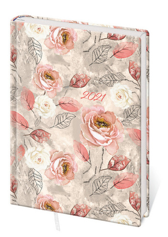 Diář 2021 A5 LYRA týdenní L359 Flowers