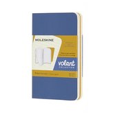 Moleskine Volant zápisníky linkované modrý žlutý XS