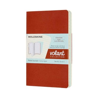 Moleskine Volant zápisníky linkované oranžový modrý S
