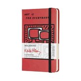 Moleskine Keith Haring zápisník čistý červený S