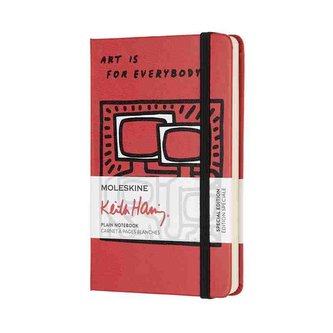 Moleskine Keith Haring zápisník čistý červený S