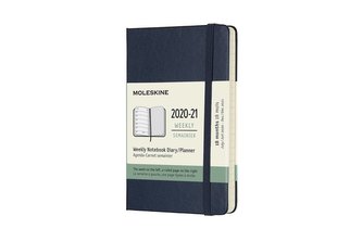 Moleskine Plánovací zápisník 2020-2021 tvrdý modrý S