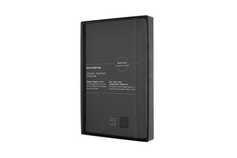 Moleskine Zápisník kožený tvrdý linkovaný černý L