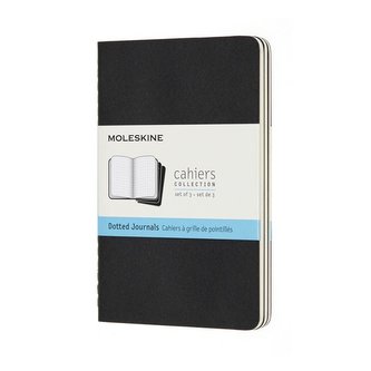 Moleskine Sešity 3 ks tečkované černé S