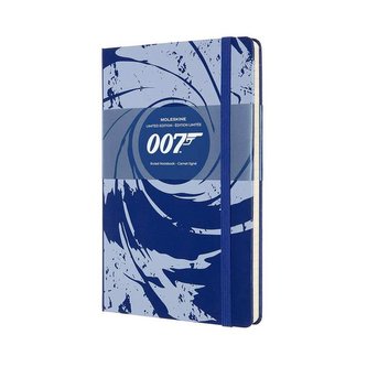 Moleskine James Bond zápisník linkovaný L modrý