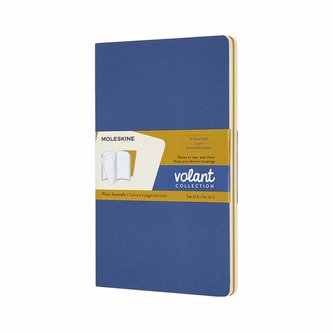 Moleskine Volant zápisníky čisté modrý žlutý L