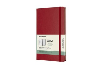Moleskine Plánovací zápisník 2020-2021 tvrdý červený L