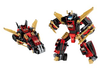 Qman Guardian of Star's Core 3105-4 Robot \"Ninja\" 2v1