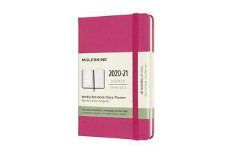 Moleskine Plánovací zápisník 2020-2021 tvrdý růžový S