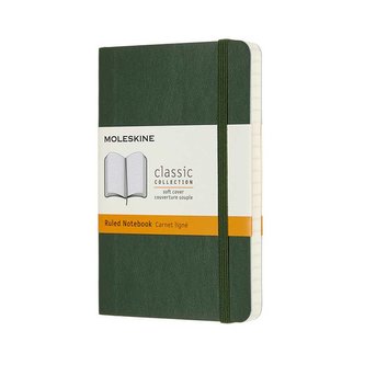 Moleskine Zápisník měkký linkovaný zelený S