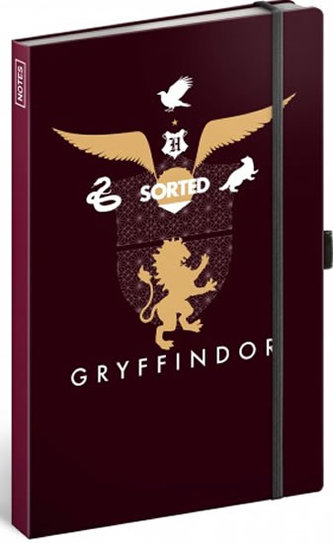 Notes Harry Potter Gryffindor linkovaný