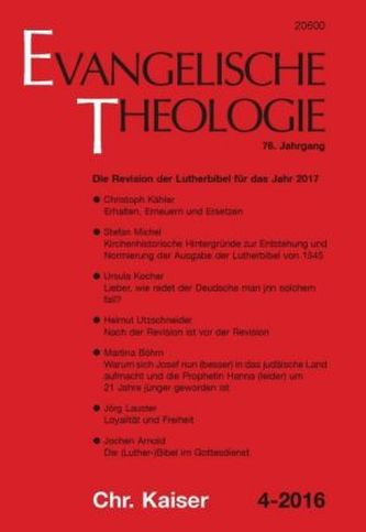 Evangelische Theologie. H.4/2016