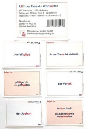4. Schuljahr, Wortkarten